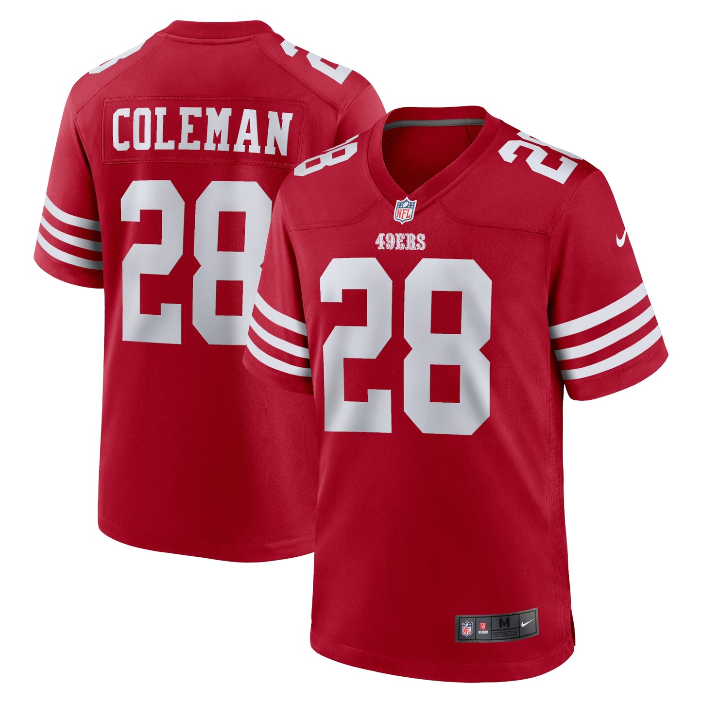 Tevin Coleman San Francisco 49ers Nike Home Game Player Jersey - Scarlet