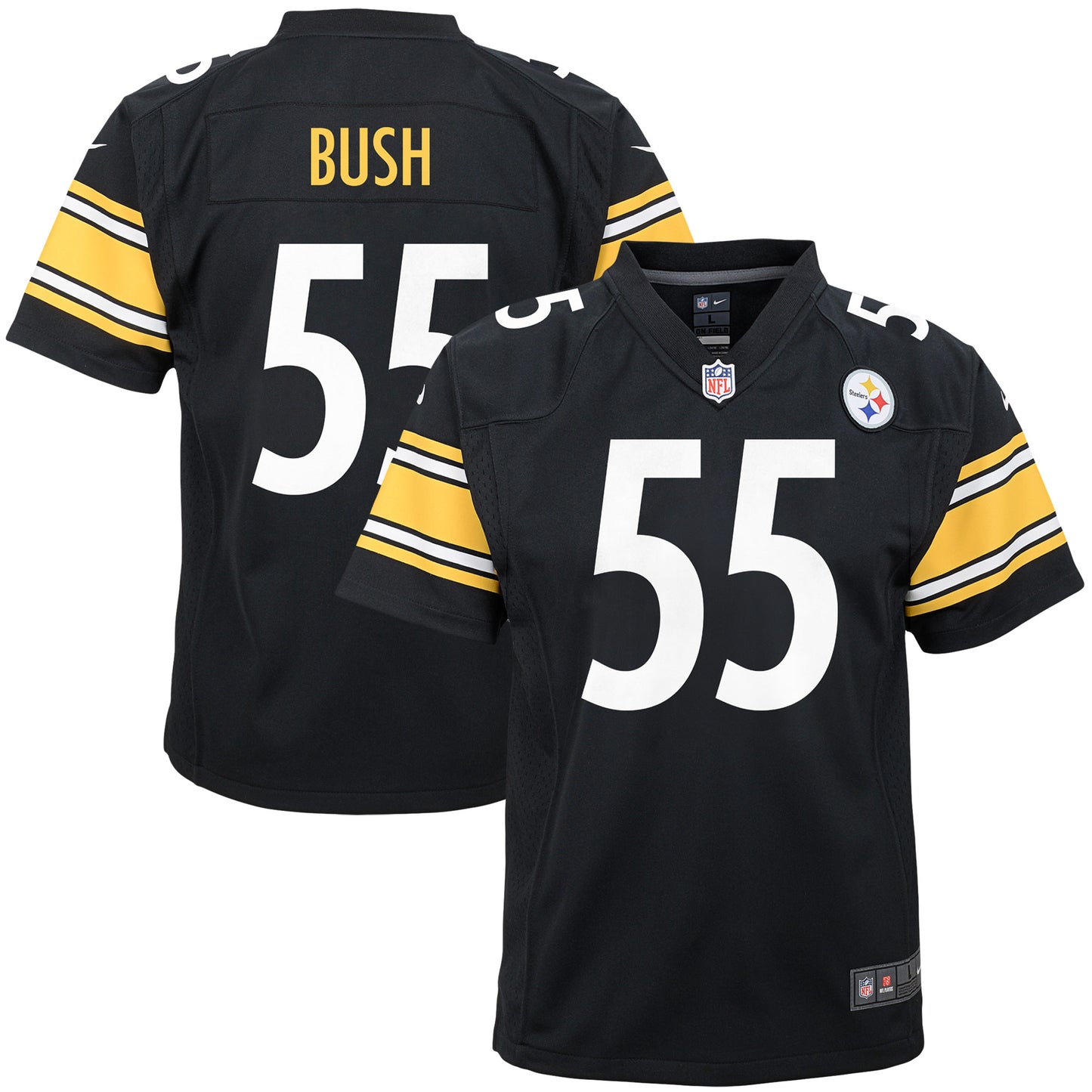 Devin Bush Pittsburgh Steelers Nike Youth Player Game Jersey - Black