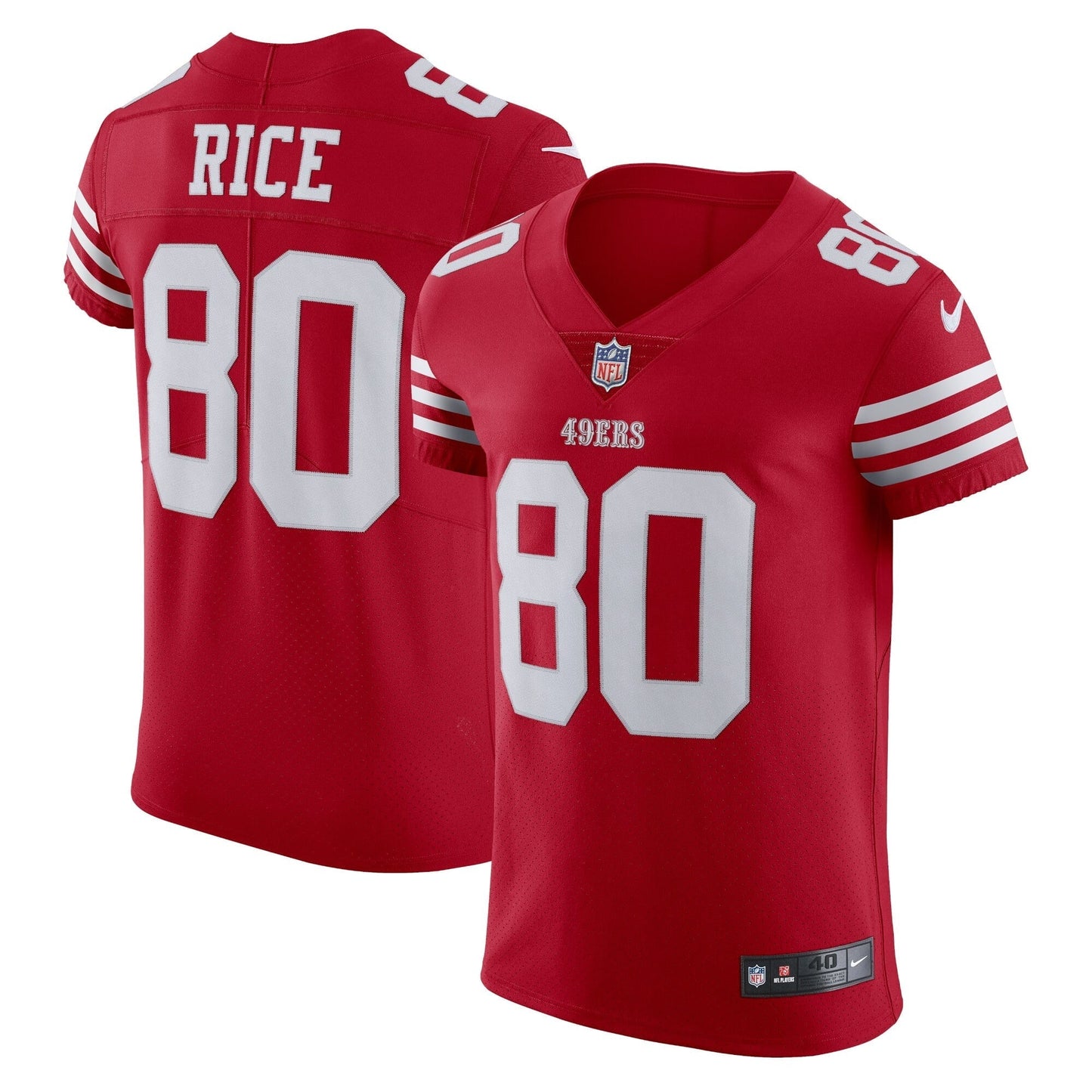 Men's Nike Jerry Rice Scarlet San Francisco 49ers Vapor Elite Retired Player Jersey