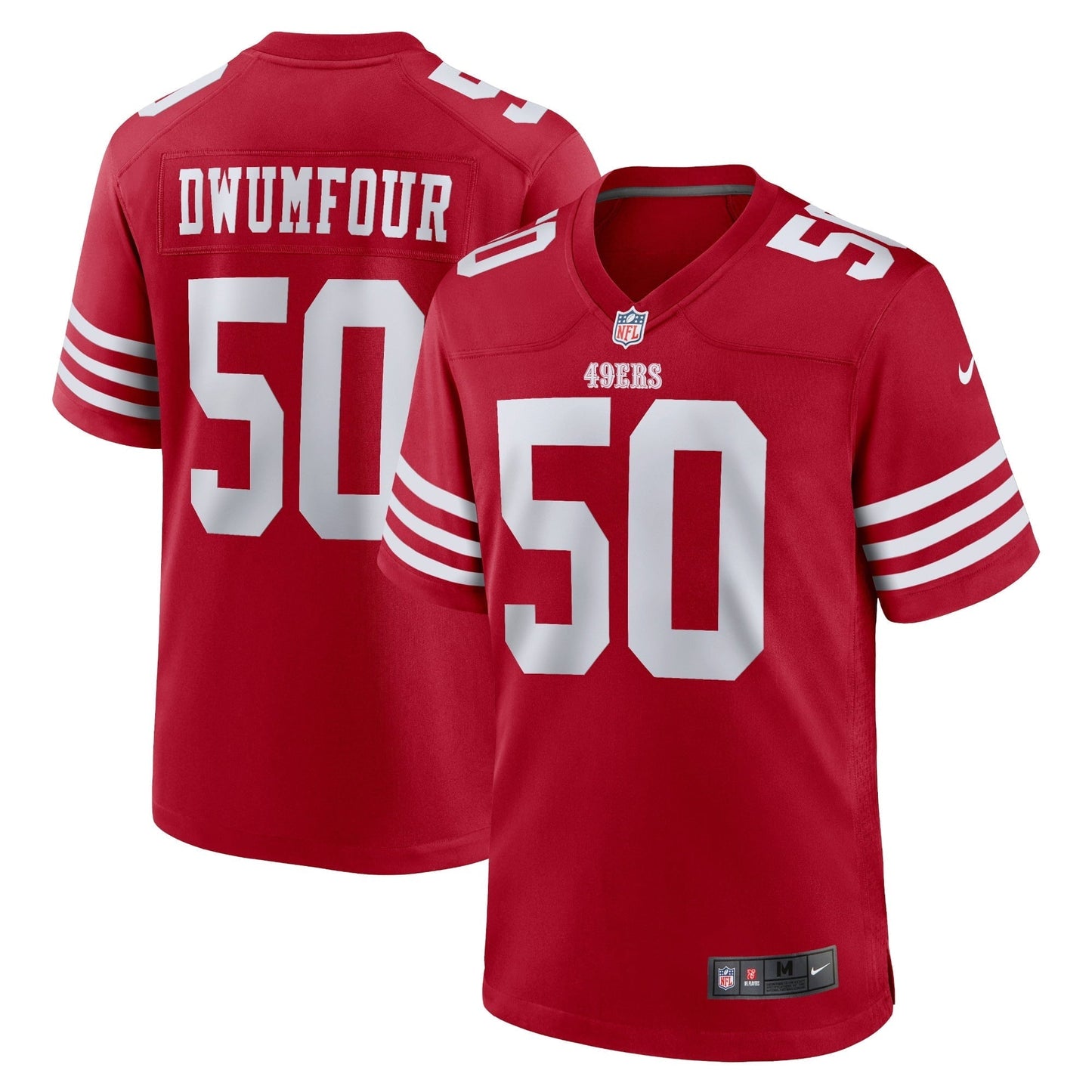 Men's Nike Michael Dwumfour Scarlet San Francisco 49ers Home Game Player Jersey