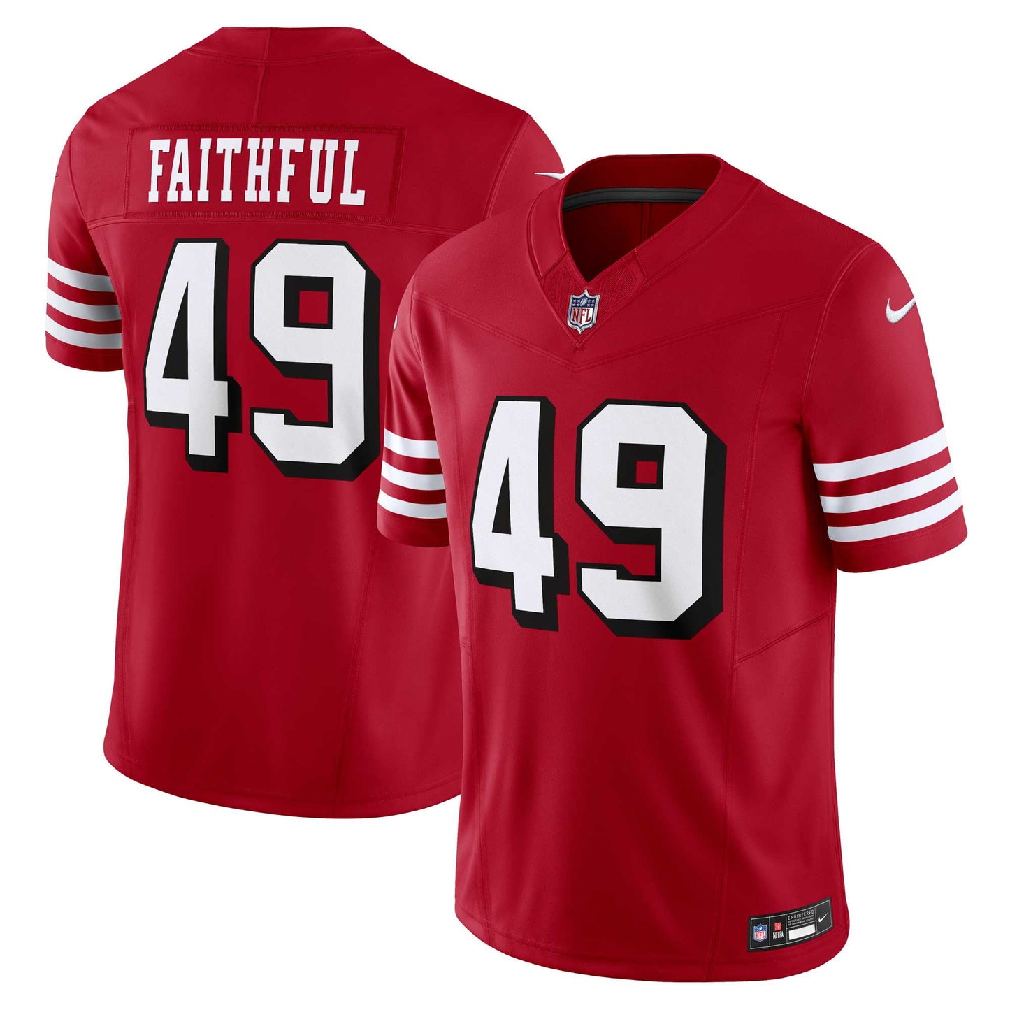 Men's Nike The Faithful Scarlet San Francisco 49ers Alternate Vapor F.U.S.E. Limited Jersey