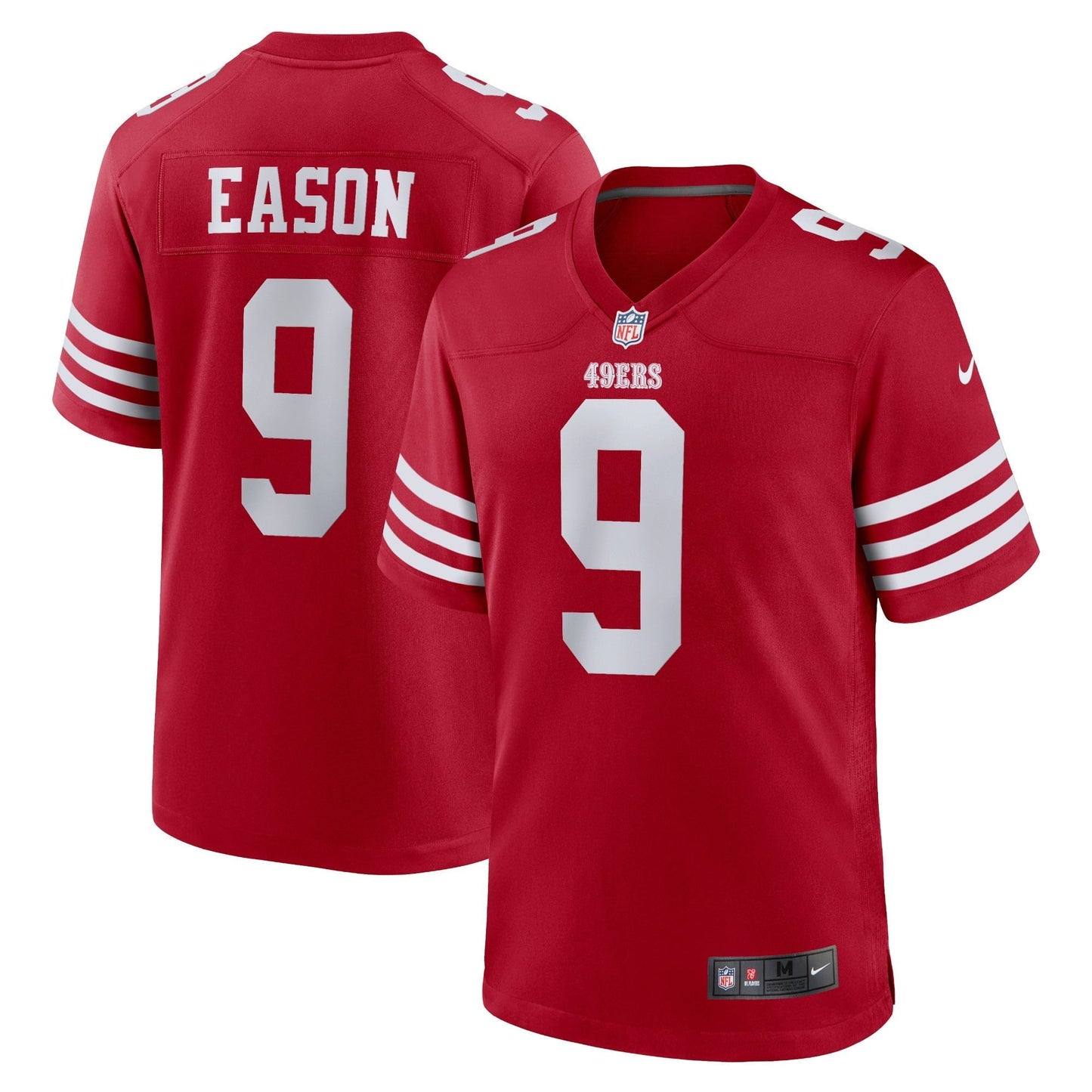 Men's Nike Jacob Eason Scarlet San Francisco 49ers Home Game Player Jersey