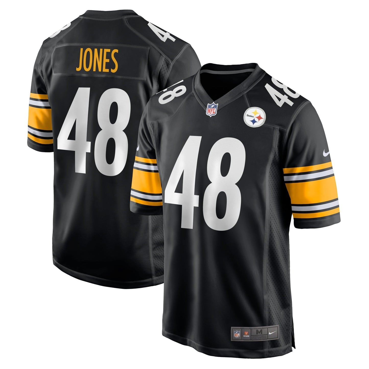 Men's Nike Jamir Jones Black Pittsburgh Steelers Team Game Player Jersey